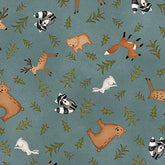 3132-76 Teal || The Mountains are Calling (Sold By 1/2 Meter)